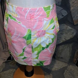 Lilly Pulitzer mini skirt.